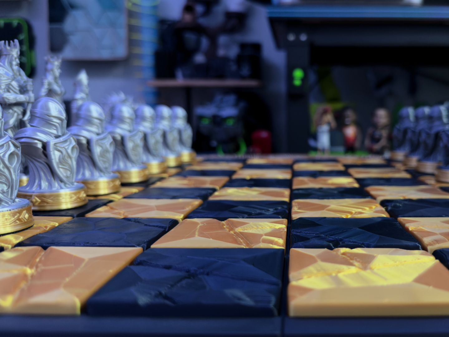 Stone Floor Tiles for Chess Boards.