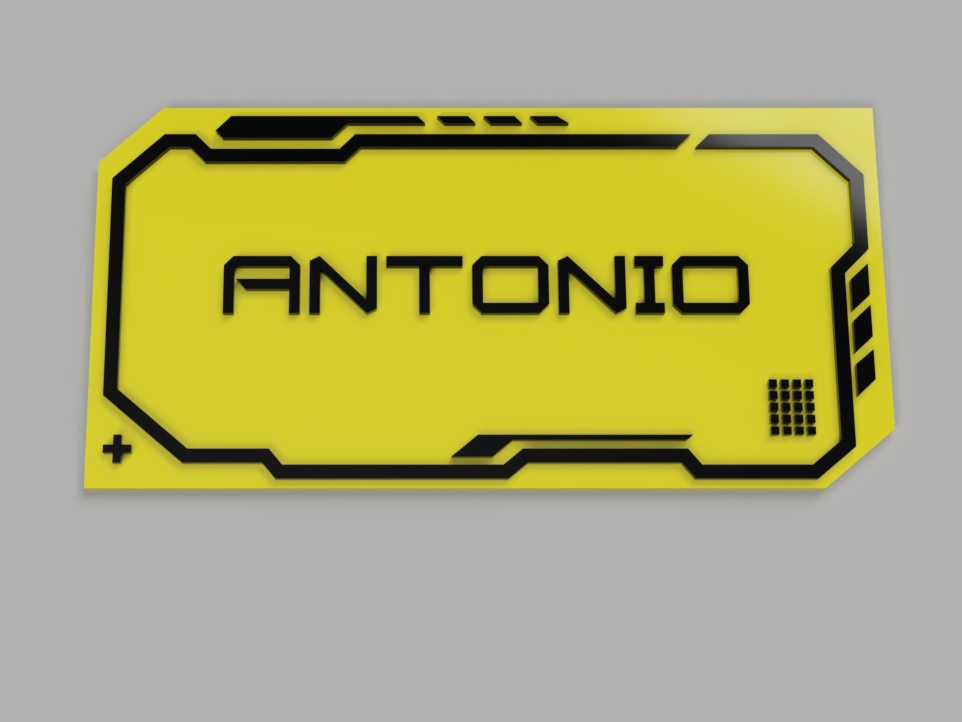 Placa para porta de quarto estilo Cyberpunk 2077