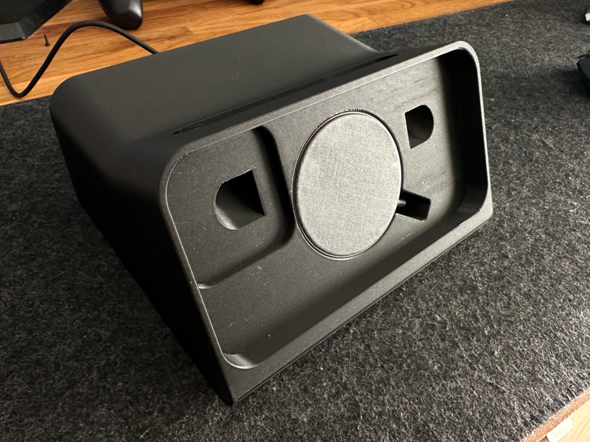 iPhone 14 Pro + Leather Cover Standby Mode Dock
