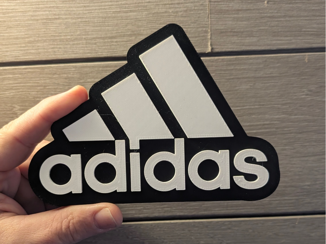 Adidas logo sign plaque 2-sizes