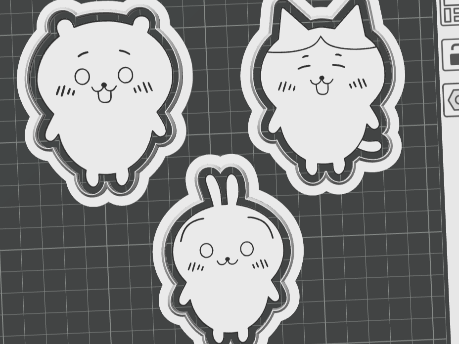 Chiikawa characters cookie cutter and stamp