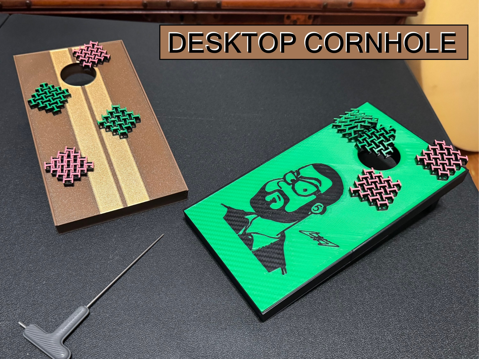 Desktop Cornhole Board (custom Faceplates!)
