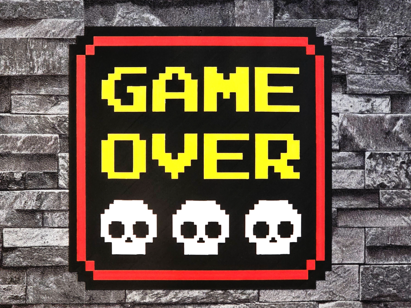Hueforge GameOver RetroGame Pixel