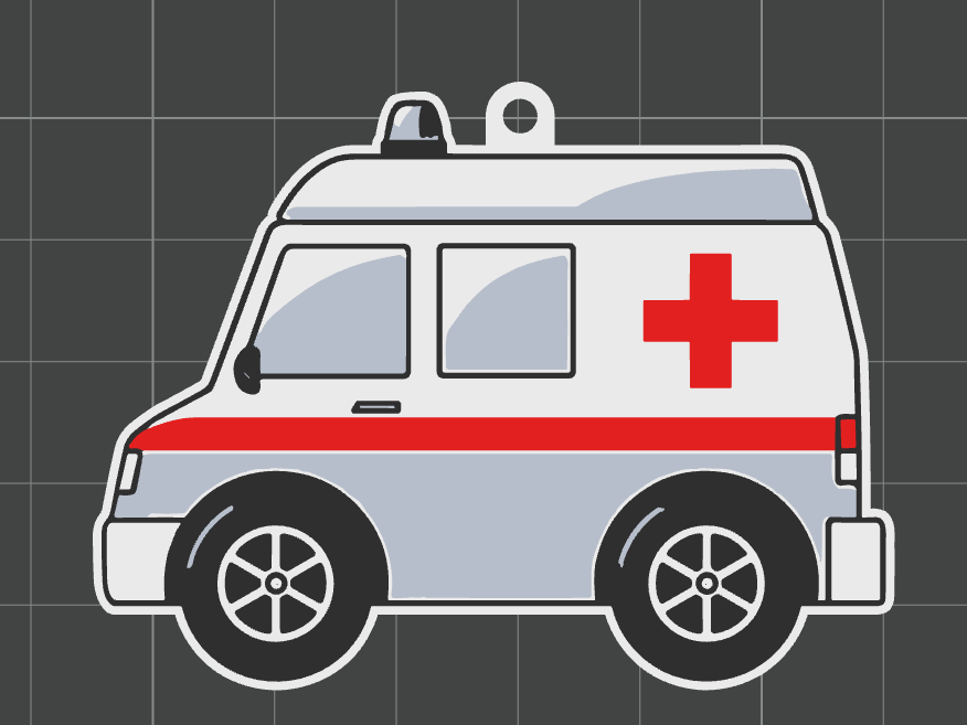 Keychain: Ambulance car
