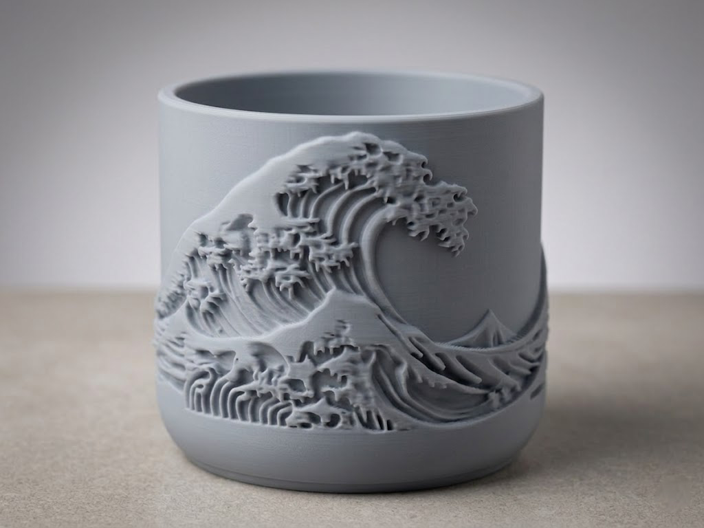 Hokusai Wave: Vaso e Portaoggetti Multiuso