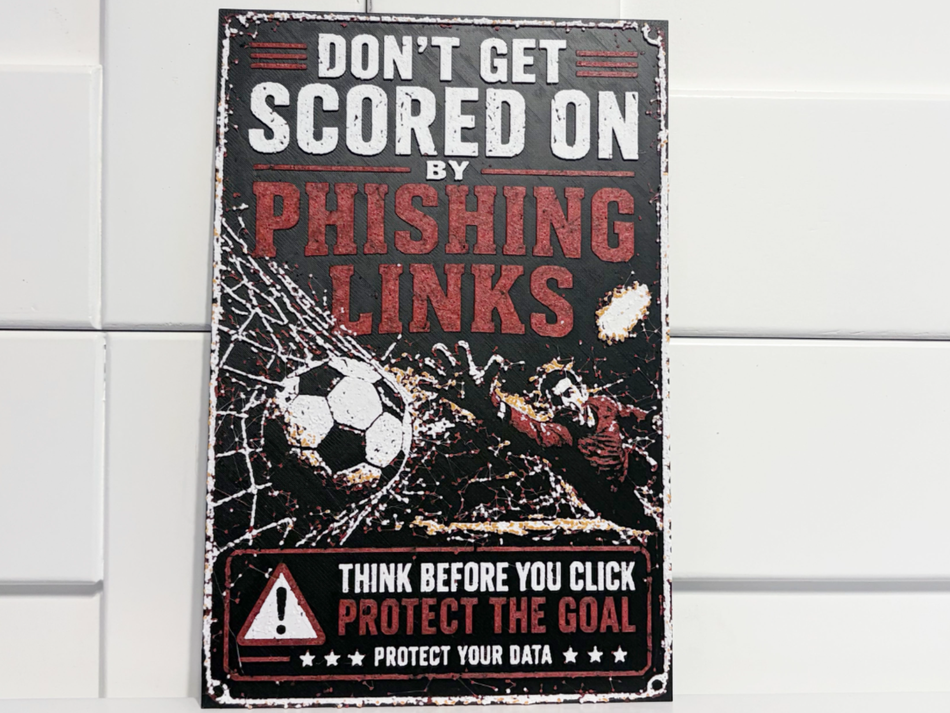 Cybersecurity Soccer Sign - Don’t Get Scored