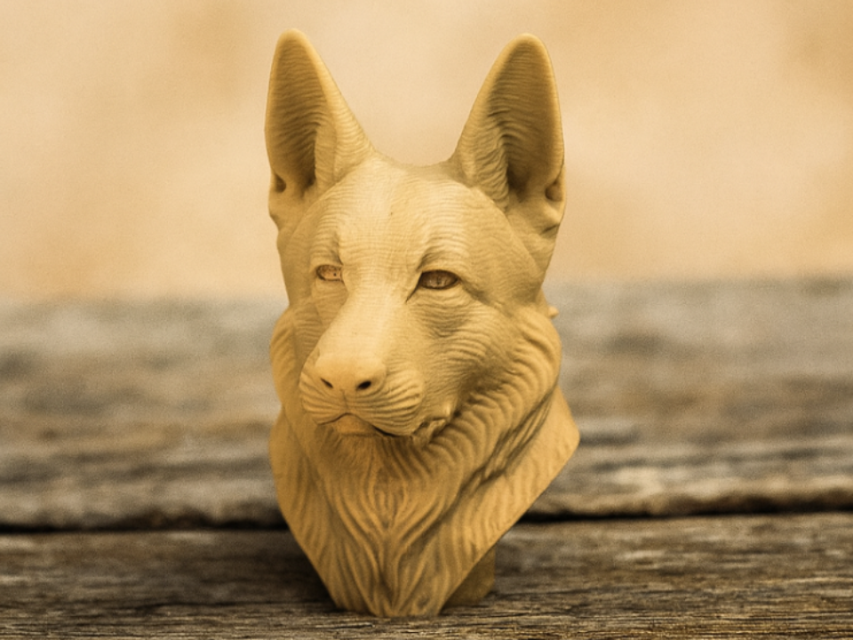Die treue Schaeferhund-Bueste