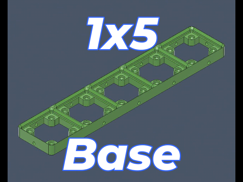 Gridfinity Base | Skelet | 5x1 | select2stertPrint