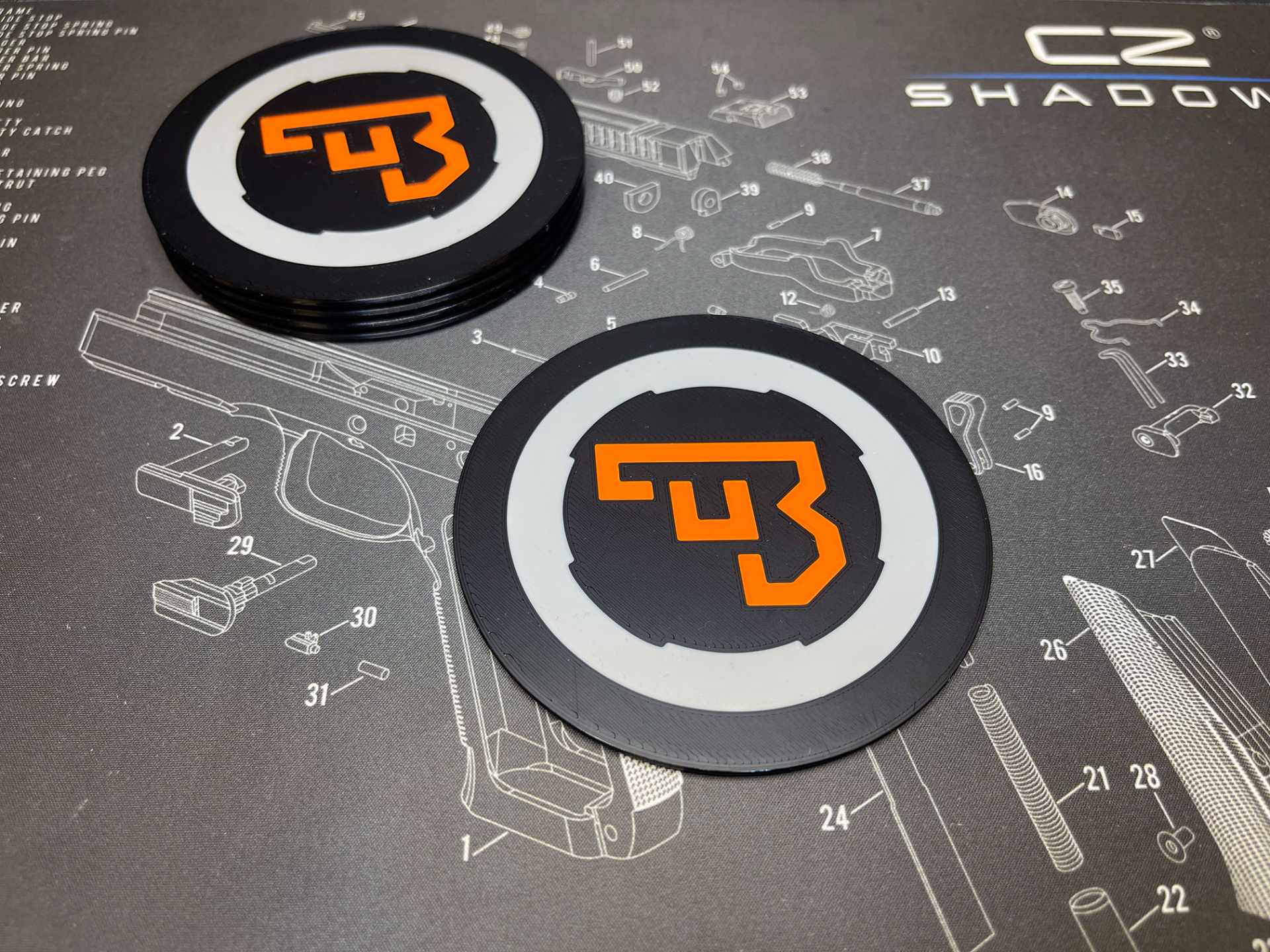 CZ (CZUB) Coaster Set -  MagStack Magnetic