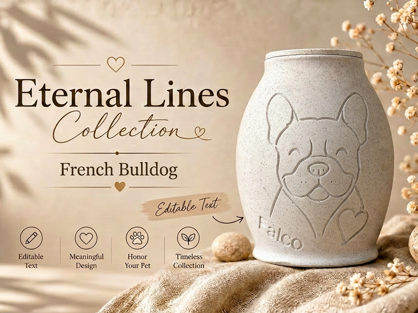 Eternal Lines Urn – French Bulldog