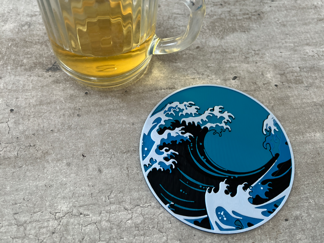 Dessous de verre - Style vague de Kanagawa - Japon