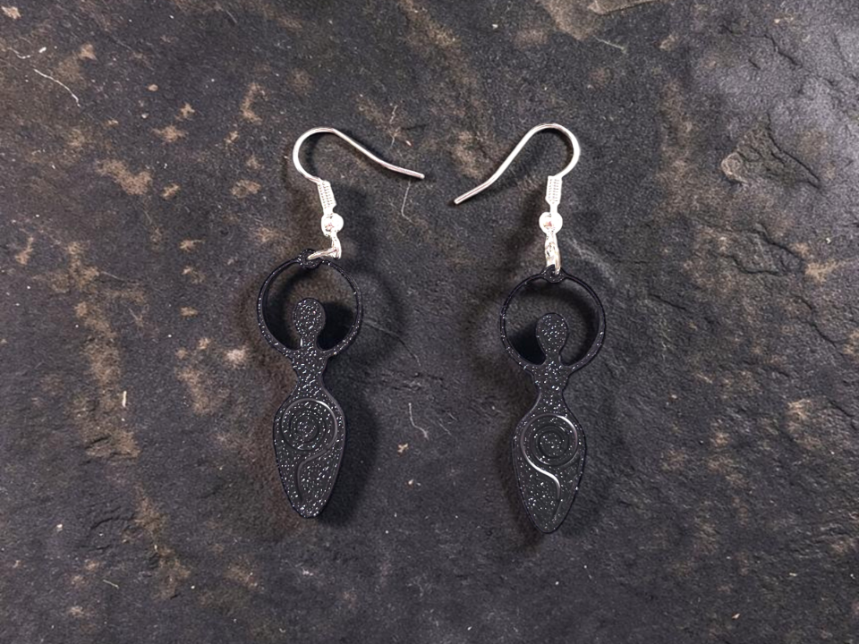 Wiccan woman earrings