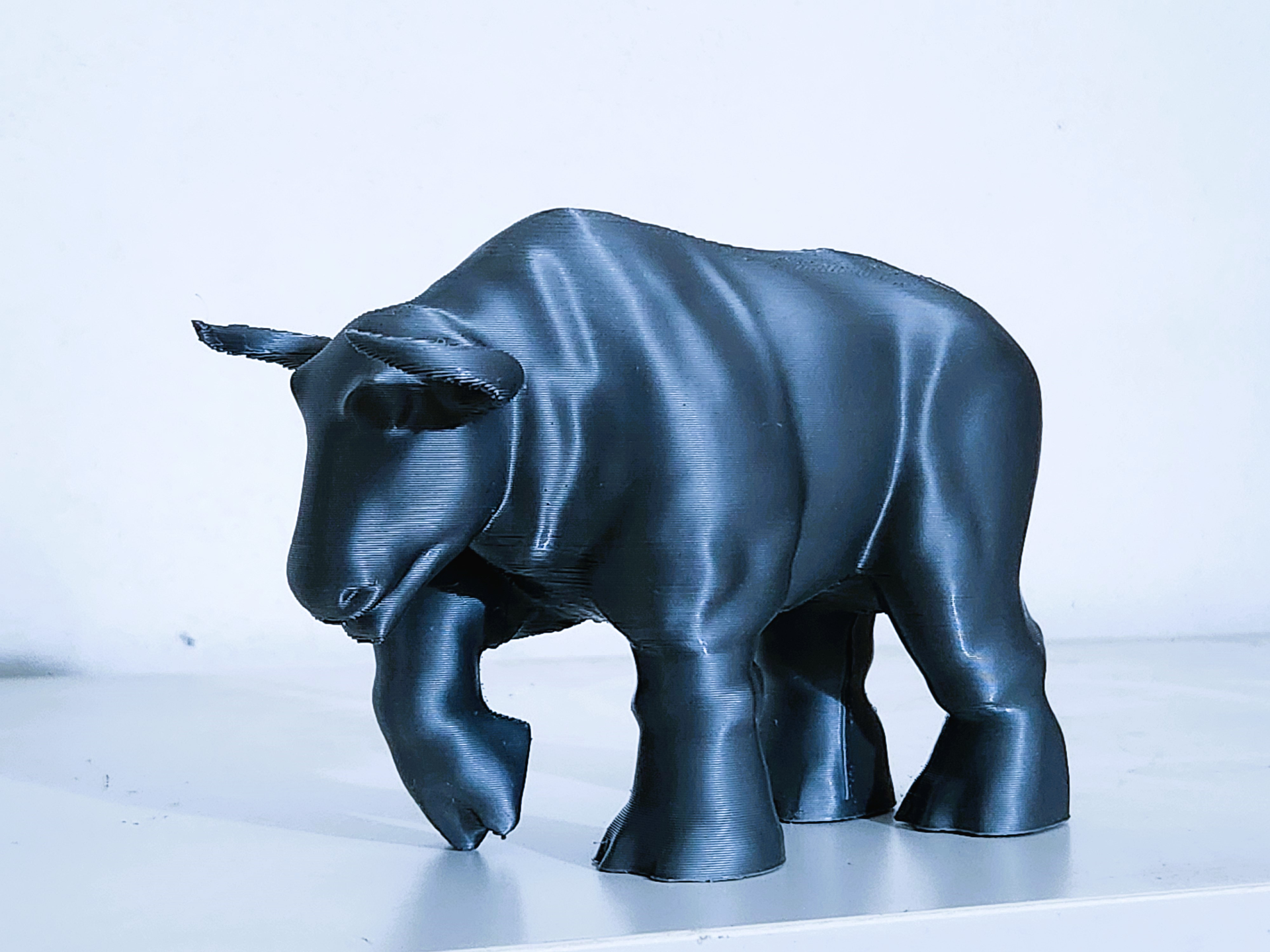 Bull sculpture Botero style