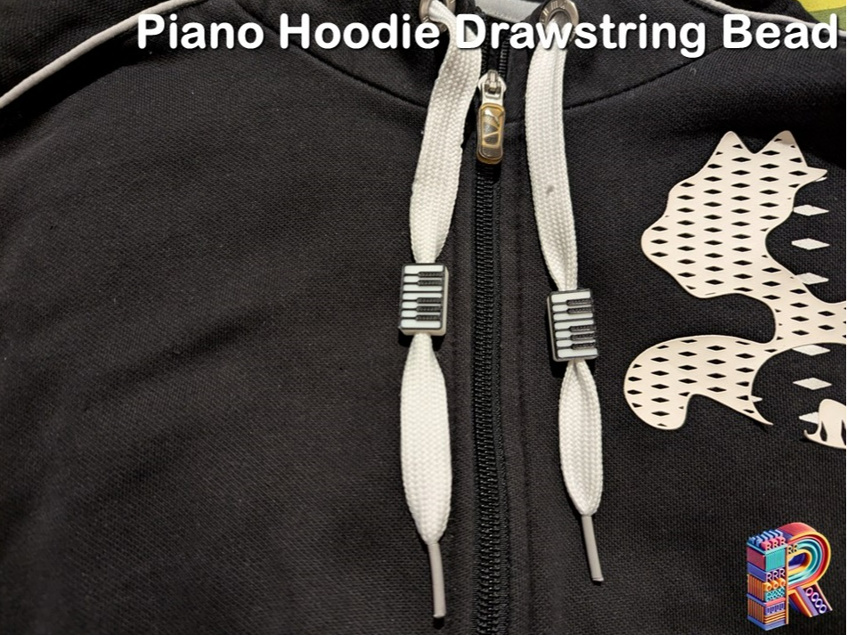 Mini Piano Hoodie Drawstring Bead