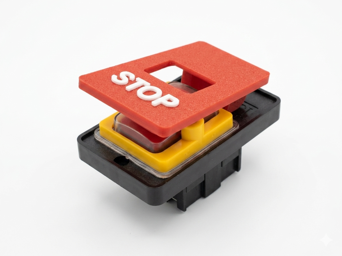 Emergency Stop Flap for ON/OFF Switch