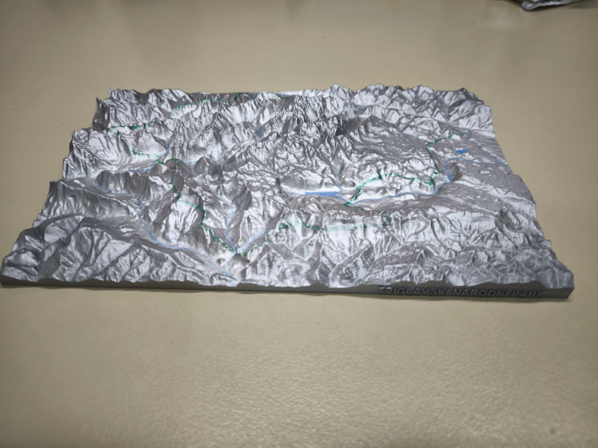 Slovenian Julian Alps Topography Map