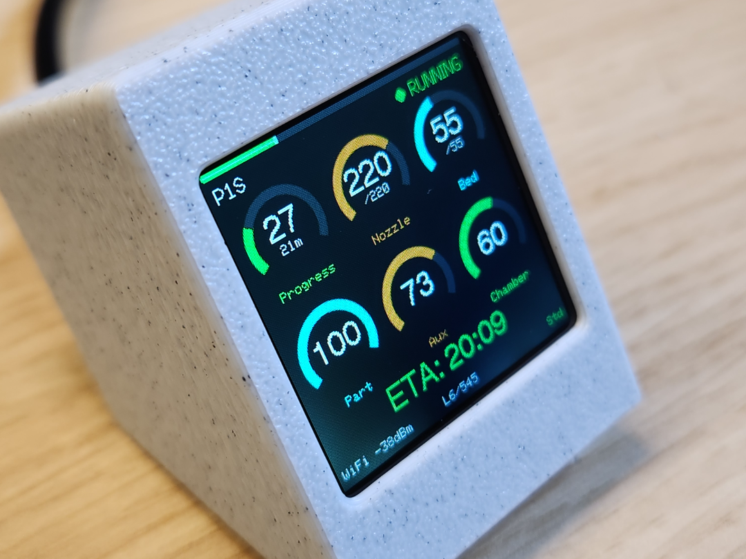 Simple Print Monitor - ST7789 1.54" display case