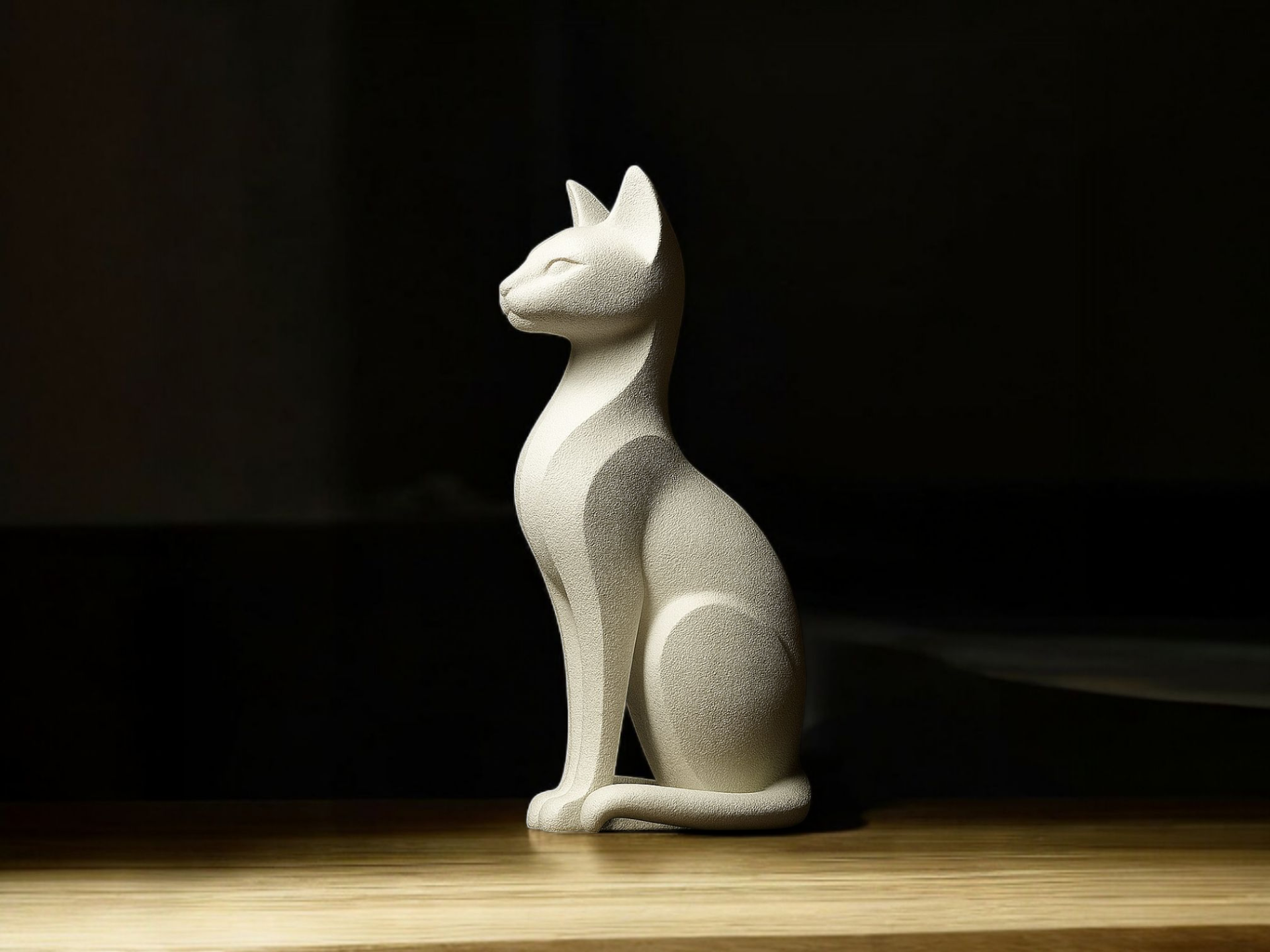 Escultura de gato