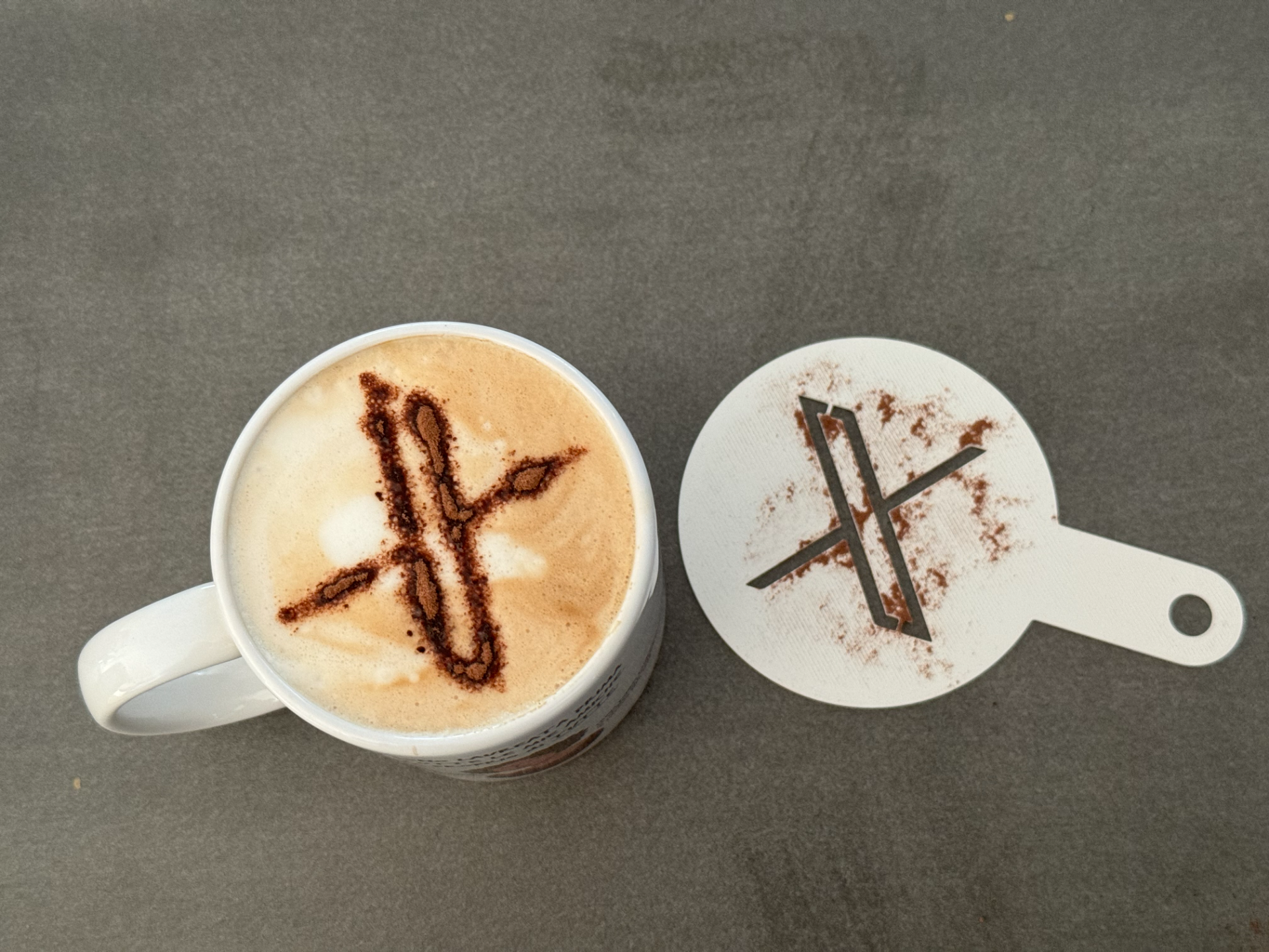 Coffee Stencil - X logo (Twitter)