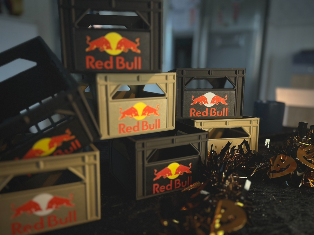 Beer crate for small 33cl cans (RedBull style)