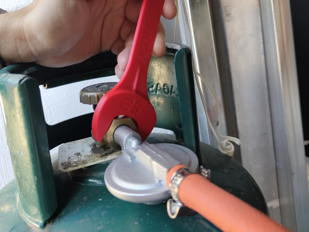BBQ chiave da 25mm per bombole gas cottura GPL