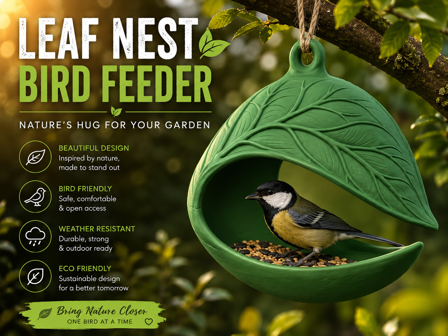 Leaf Nest Bird Feeder