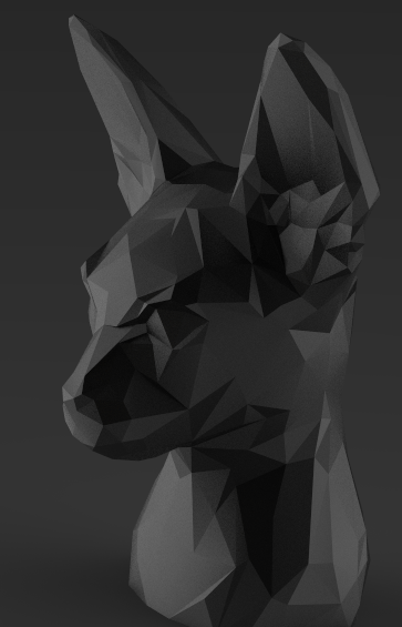 Sphinx cat - Low poly