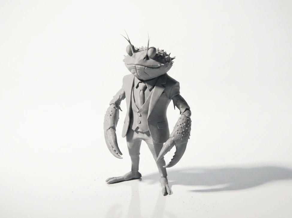 Crab Man Businessman Figurine Animal 3D Printable