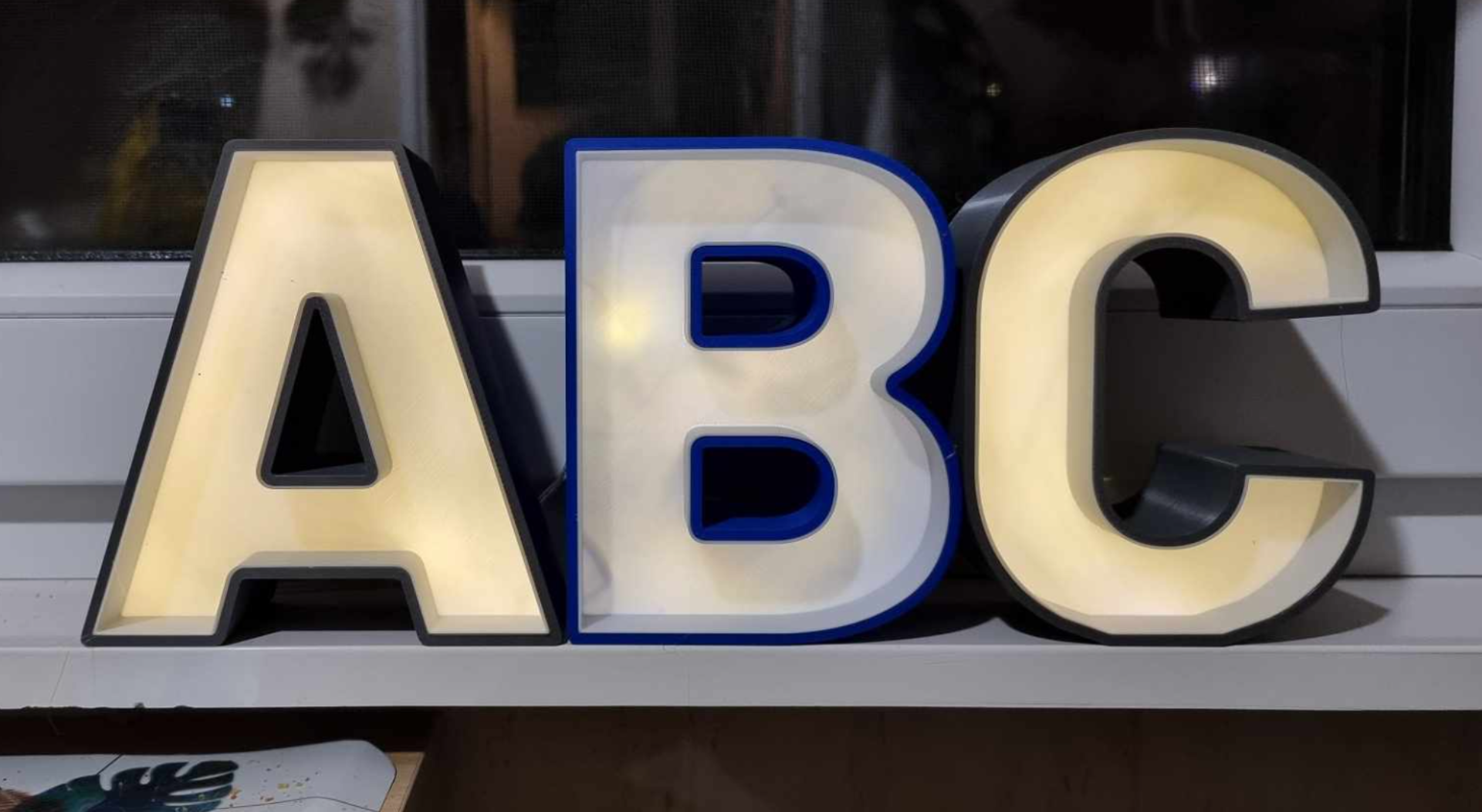 LED LIGHT SIGN LETTERS ALPHABET