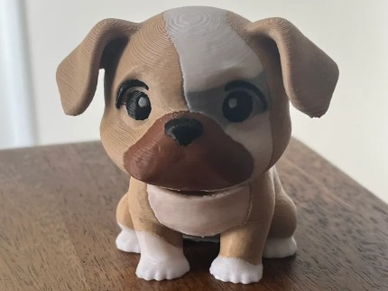 Cute English Bulldog with Articulated Head