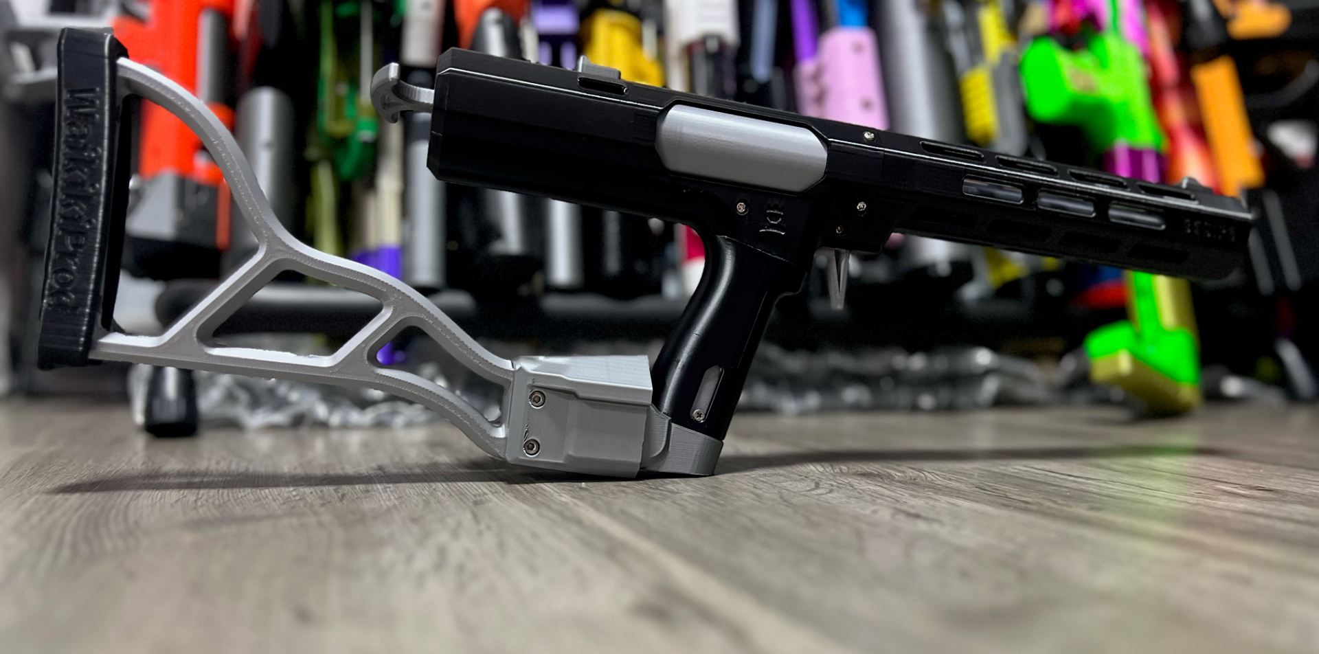 Nerf stock mount for Squire Blaster