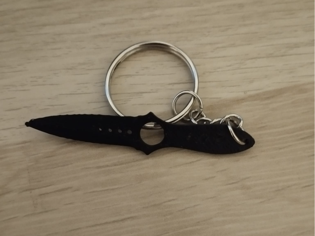 Skeleton Knife Keychain