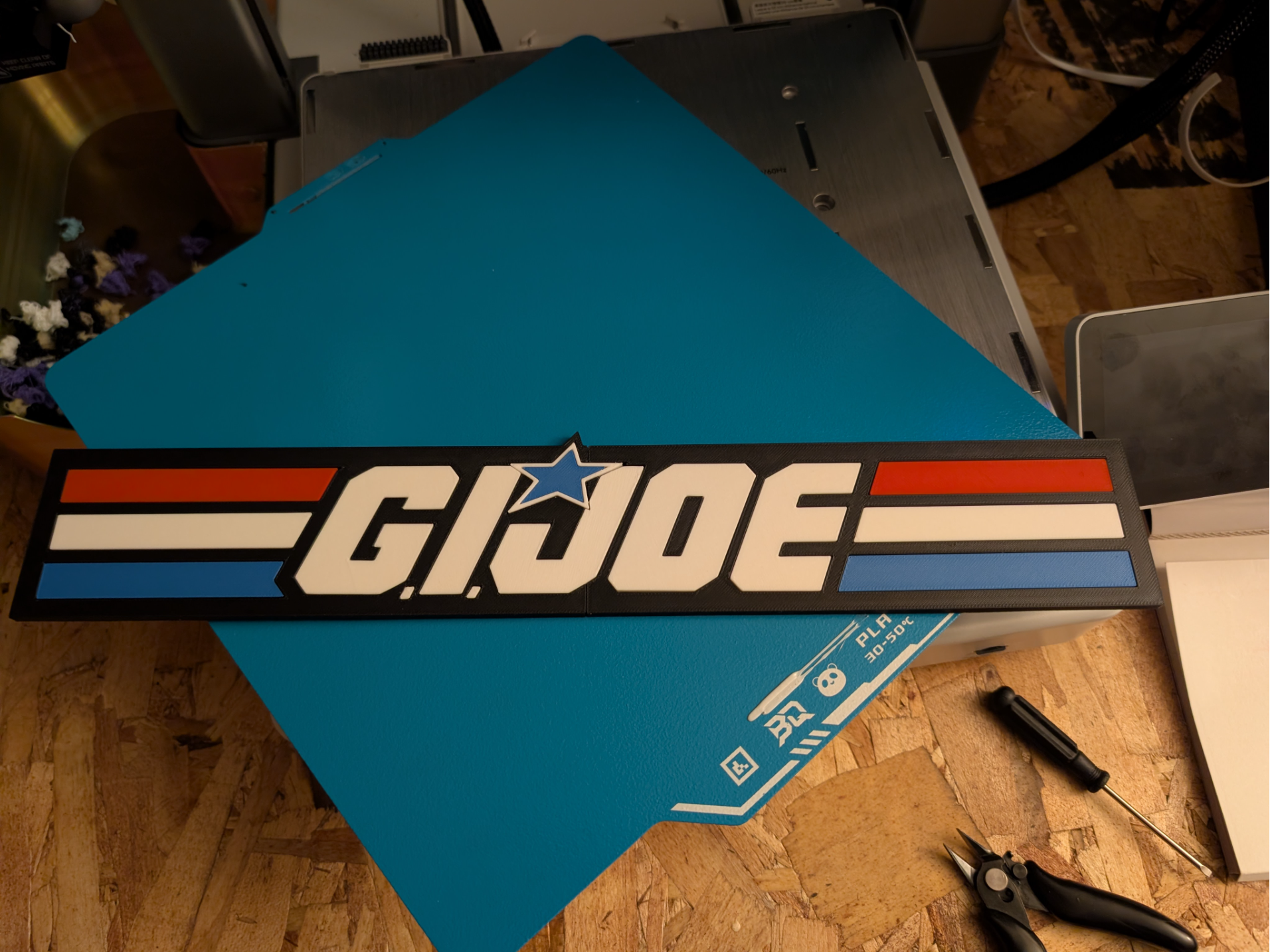 GI Joe Plaque print by color no AMS