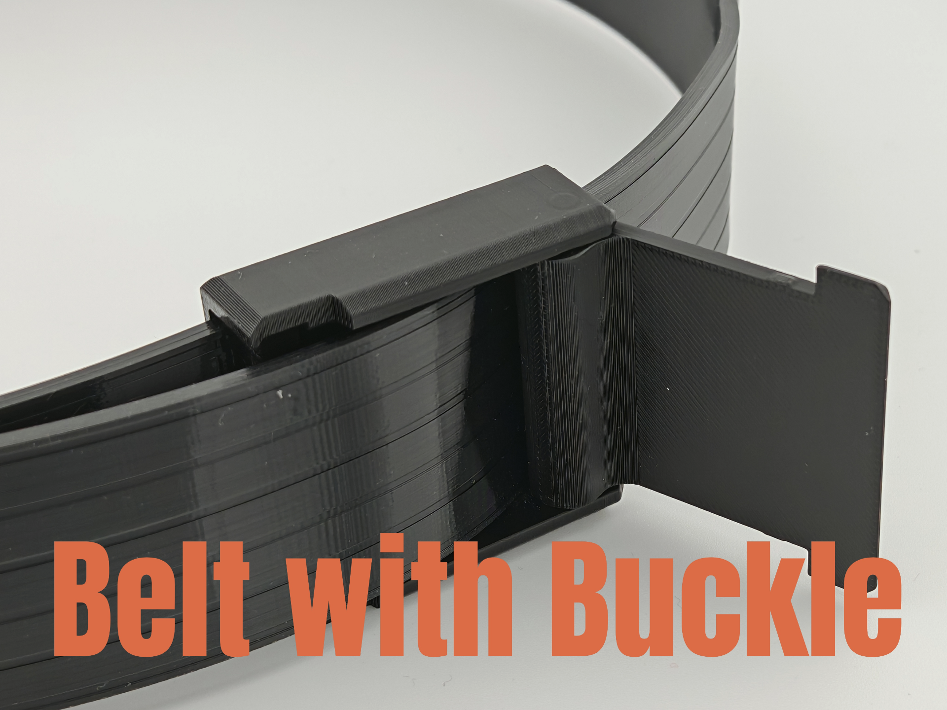 Print-in-Place Belt with Clamping Buckle