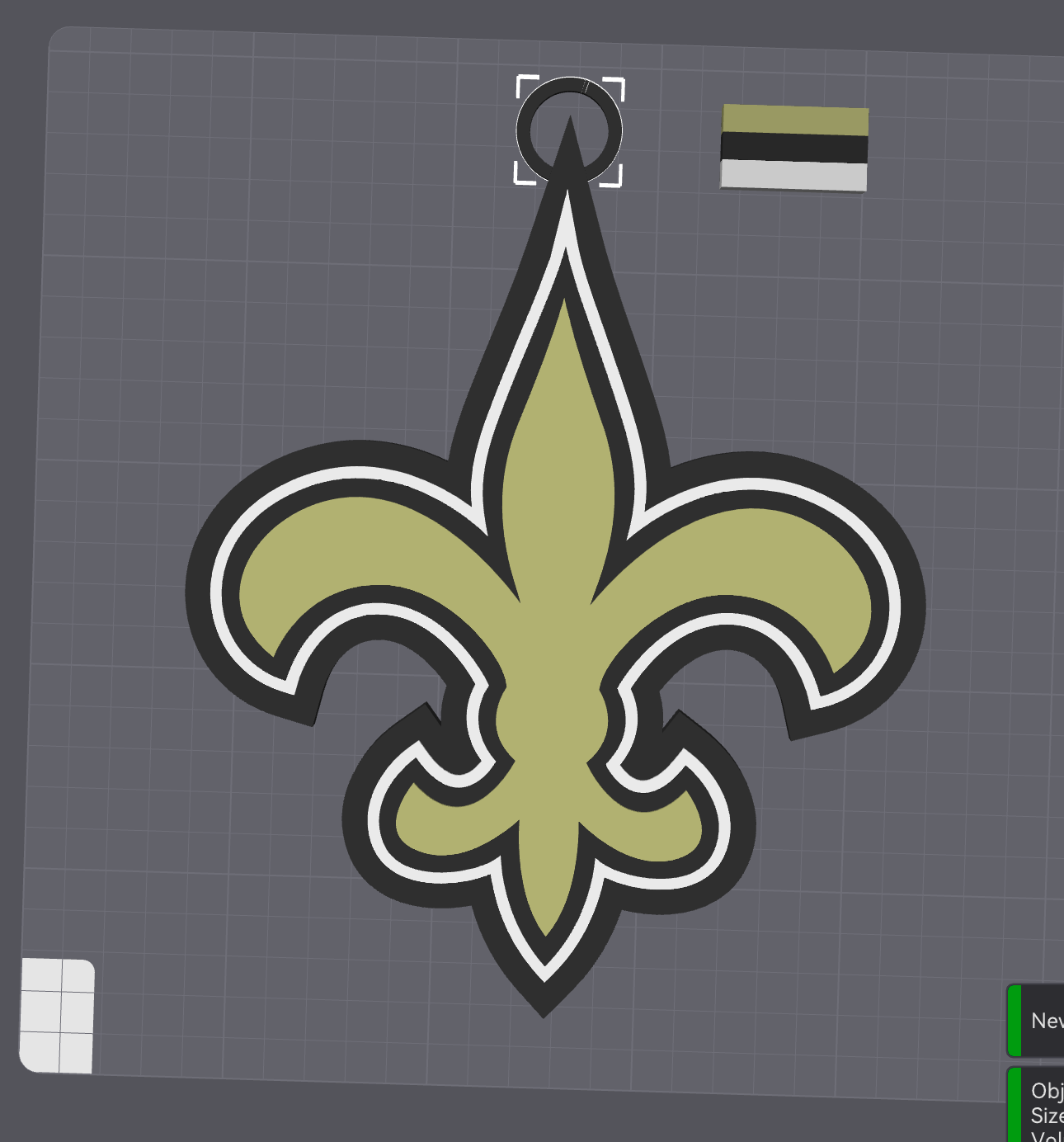 New Orleans Saints Logo for Necklace