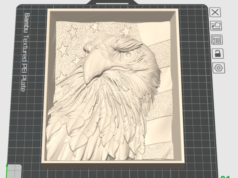 American Bald Eagle and flag Framed wall Plaque