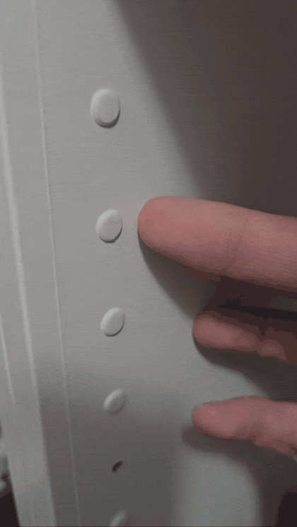 Shelf Hole Cover Plug - 3D Printed
