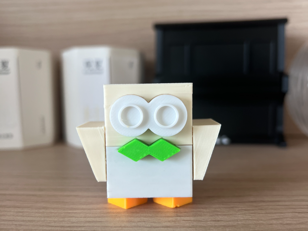 木木枭 抽象乐高积木风 Rowlet NO.722 分色组装 无需AMS