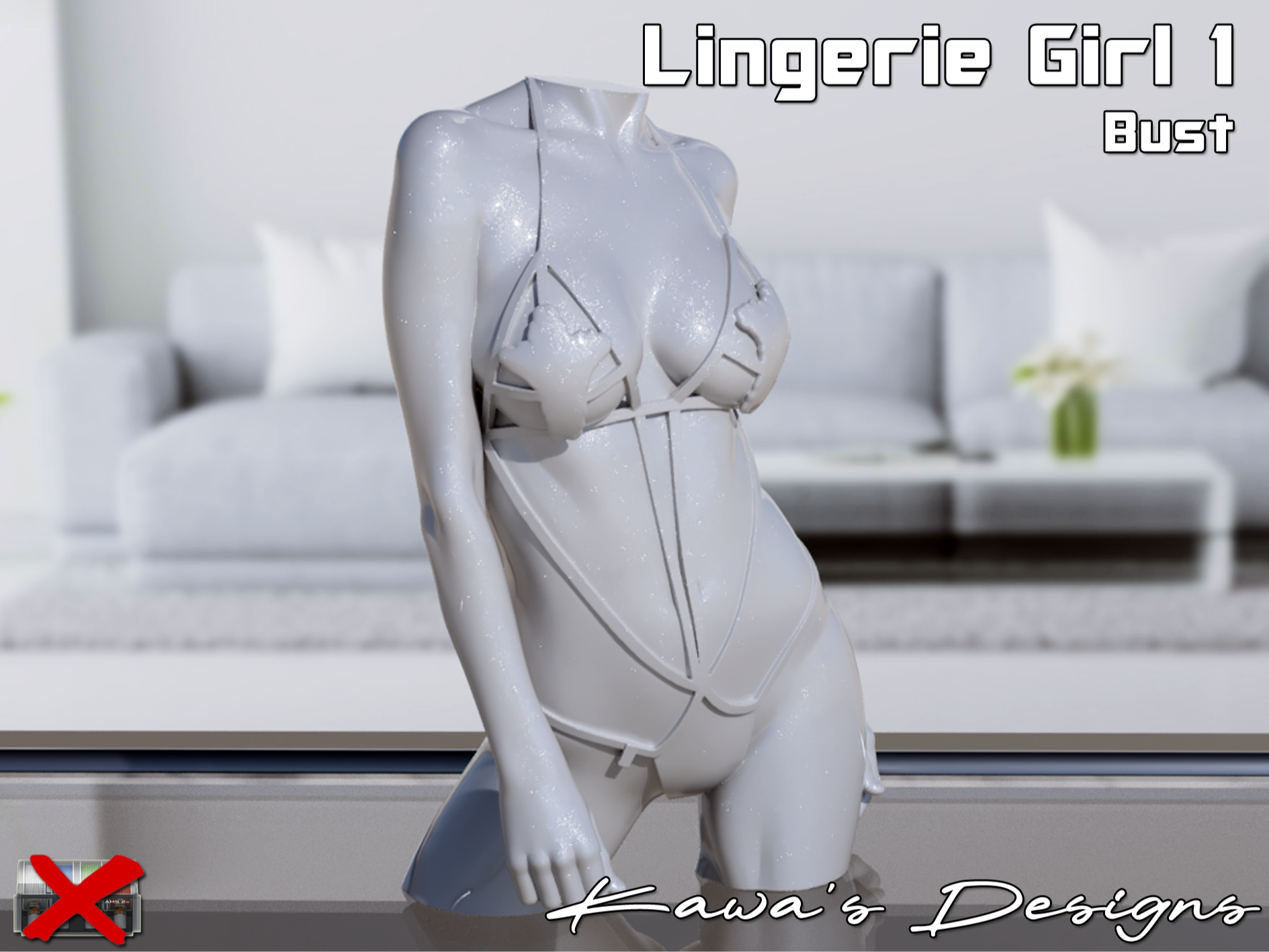 Lingerie Girl Bust 1