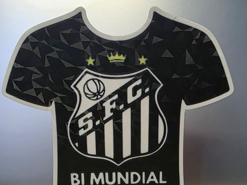 Camisa Santos FC Decorativa para Impressão 3D