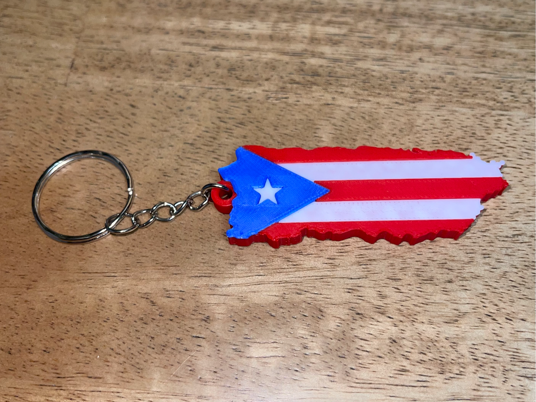Puerto Rican Flag Keychain