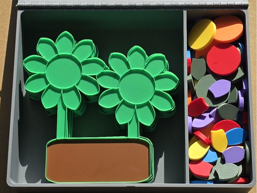 Boite de stockage pour jeu motifs de printemps