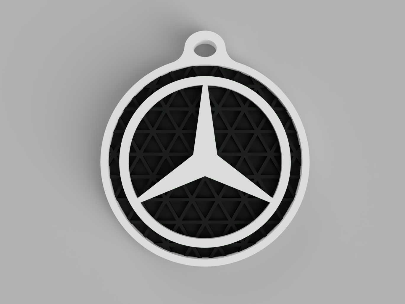 Mercedes Keychain - Print in place