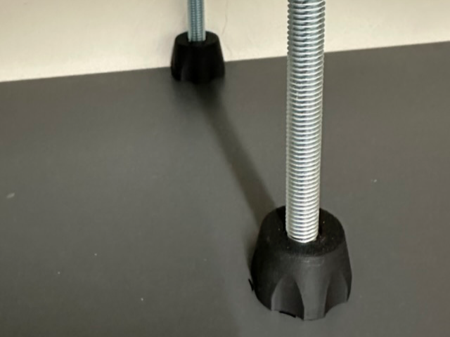 M10 adjustable foot for threaded rod shelf + cover