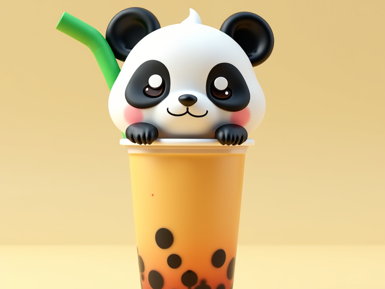 boba tea panda