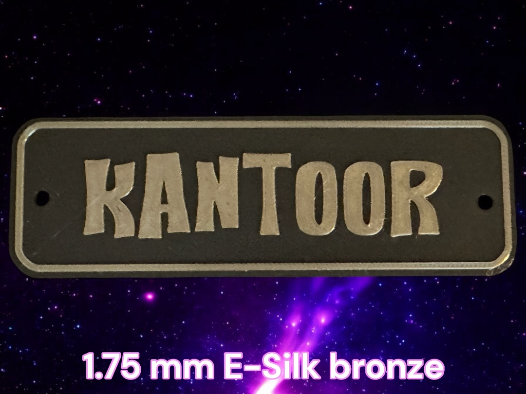 Deur bordje Kantoor zwart Brons