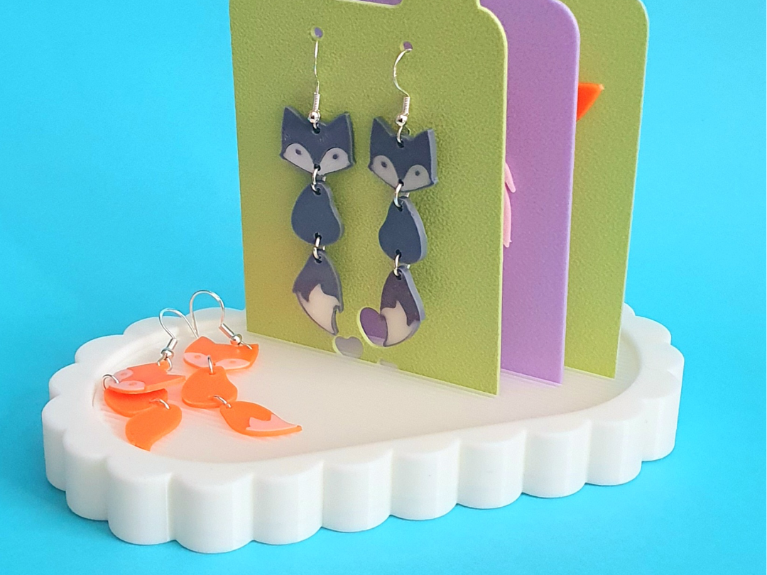 Jewelry trinket with insert -card support holder