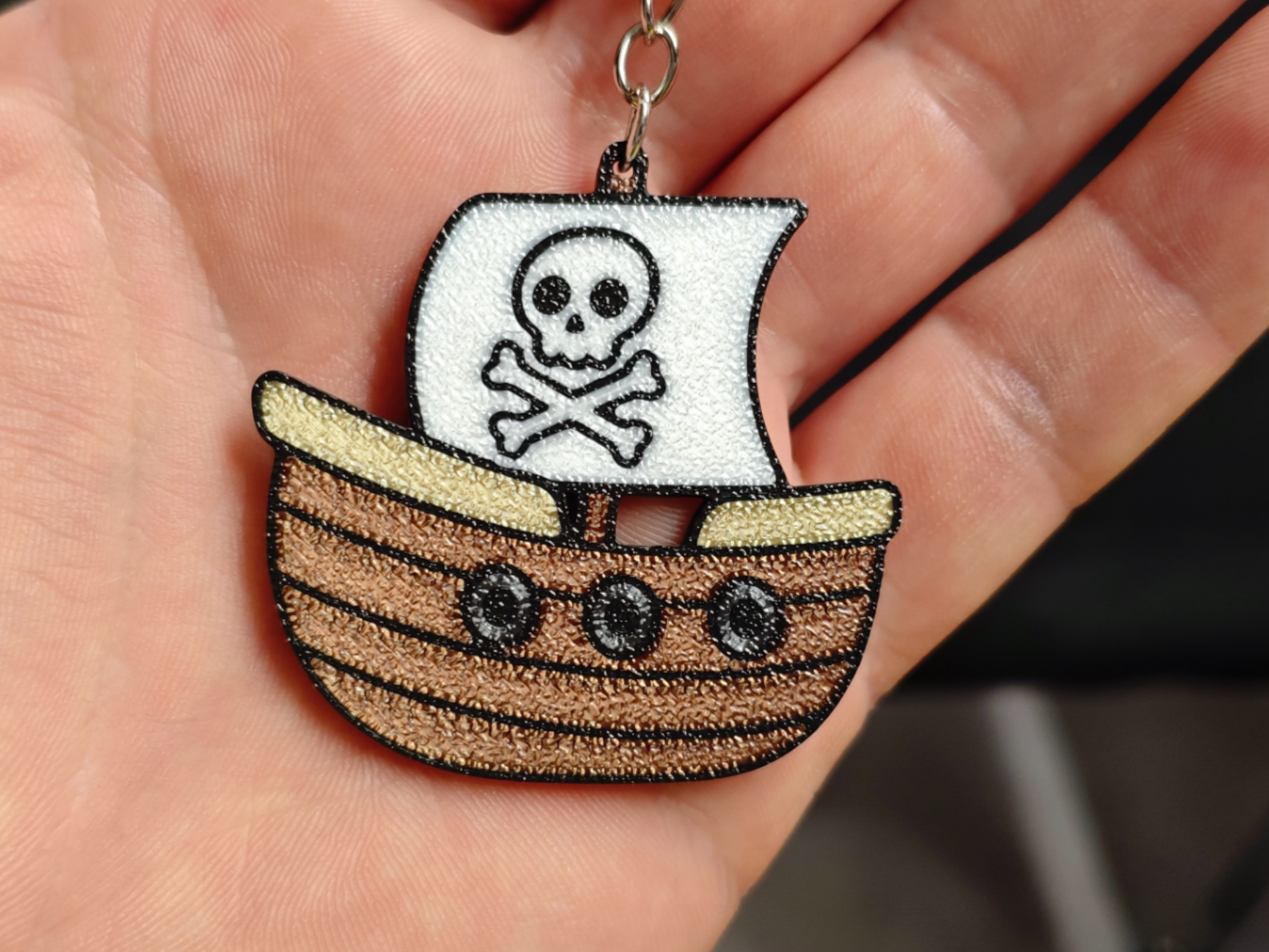 Cute Pirate Ship Keychain