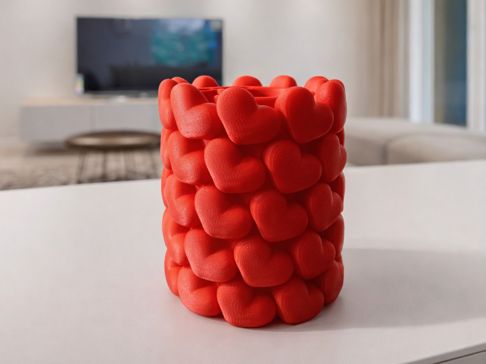 Vaso Decorativo Corações – Design Moderno