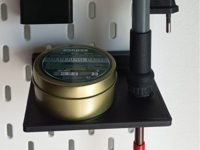 Soporte soldador y pasta 100 g para tablero Skadis